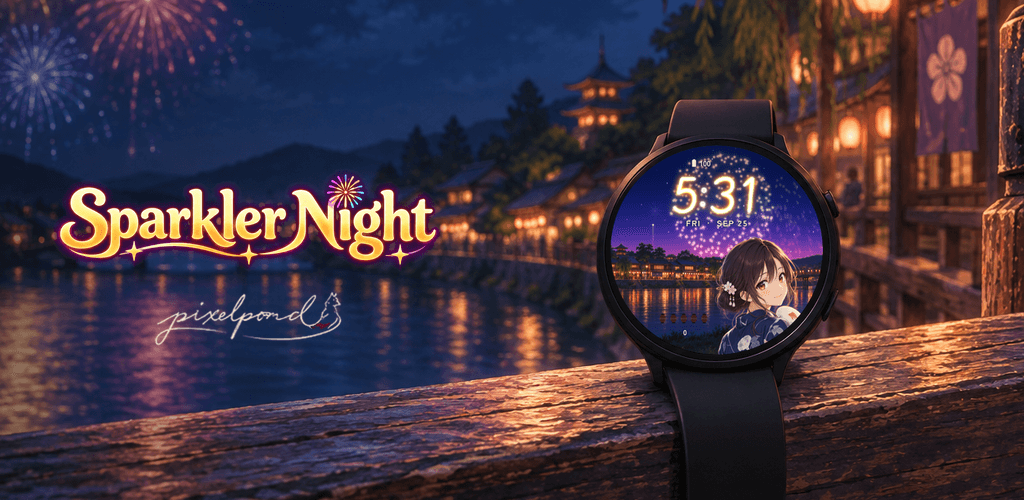 Sparkler Night watch face artwork