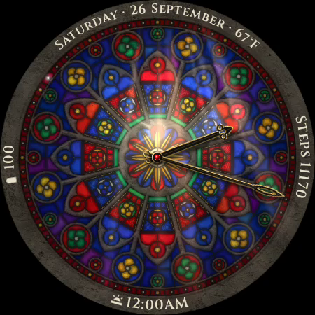 Leadlight watch face