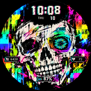 Neon Reaper watch face