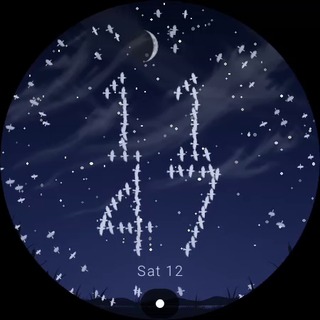 Skywritten watch face