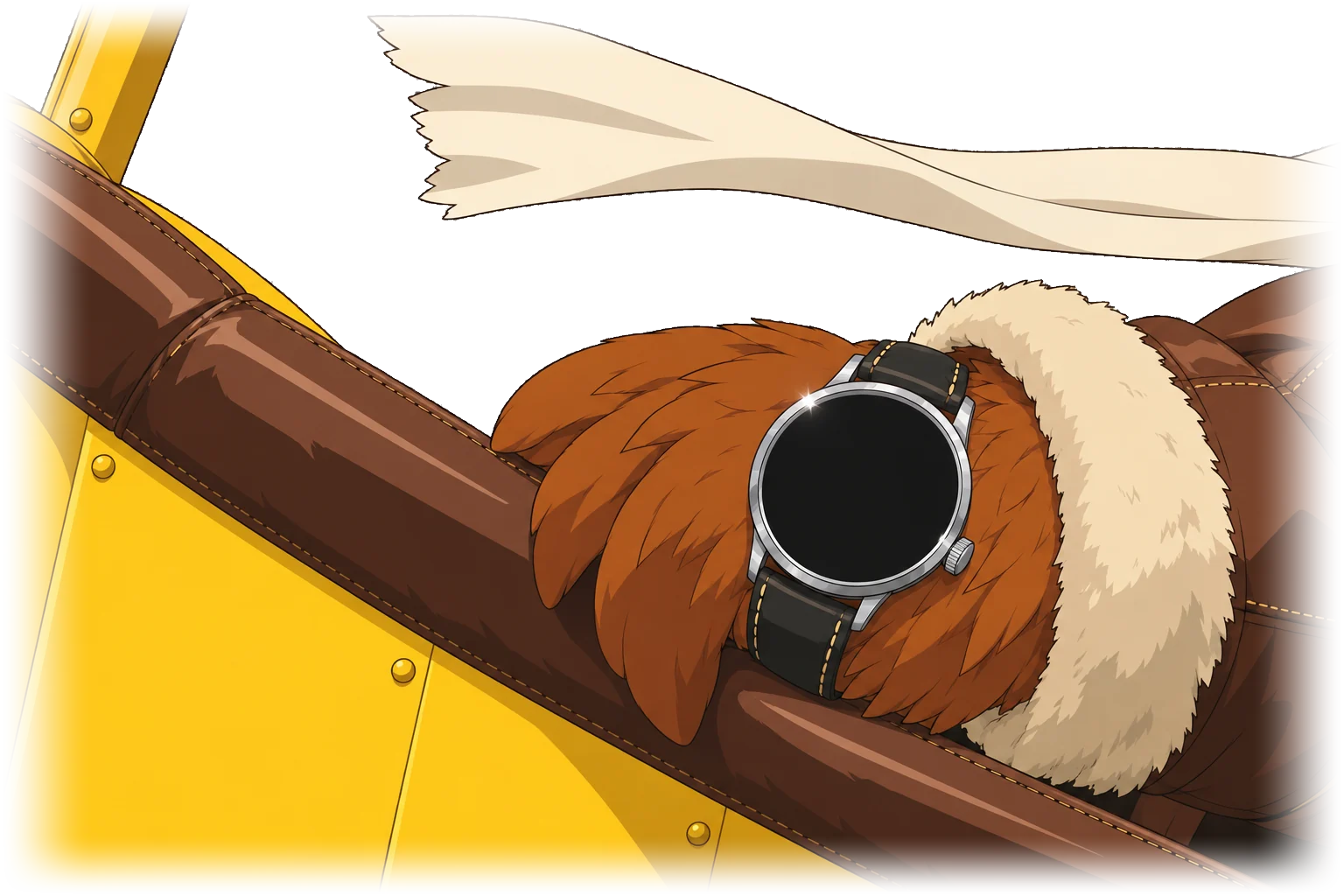 Wings Level in 1990s anime: Cap'n Bantam, an old rooster in a leather flying helmet, crows up the sun from the wing of his yellow biplane, banks it hard with his head held dead level, then the watch on his wing, its gyro horizon level with the fields while the plane rolls.